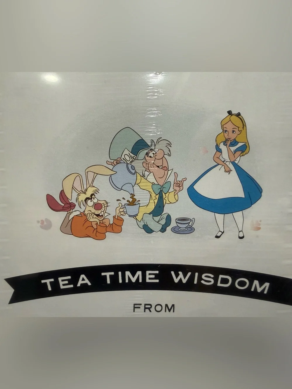 Disney Alice in Wonderland Tea Time Wisdom Wall Art - White Frames 12”x18” NWT